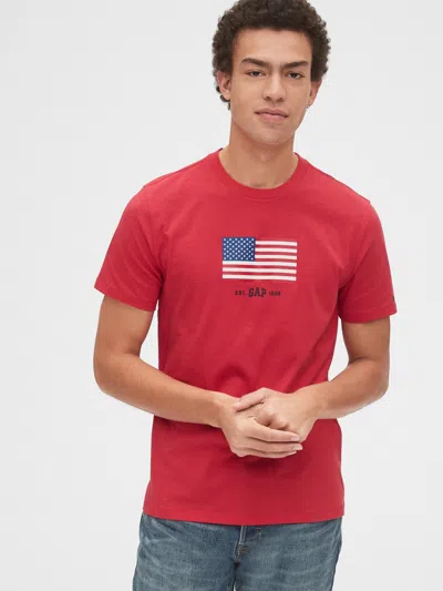 Gap Logo Flag T-shirt In Red