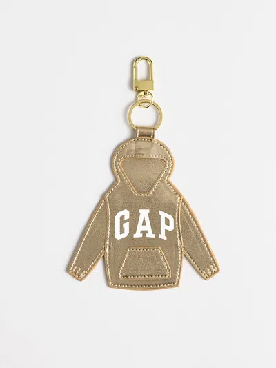 Gap Logo Hoodie Keychain Charm In Gold