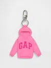 Gap Logo Hoodie Keychain Charm In Pink