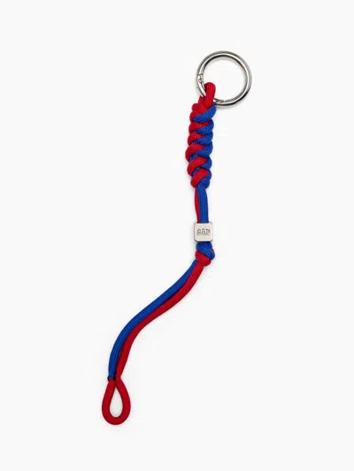 Gap Logo Lanyard Bag Charm In Red & Blue