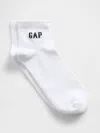 Gap Logo Quarter Crew Socks In White