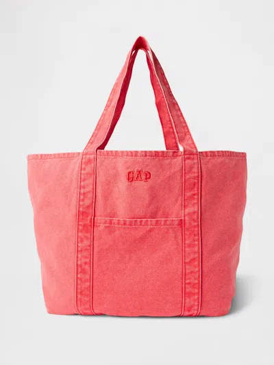 Gap Logo Tote Bag In Fire Coral Pink
