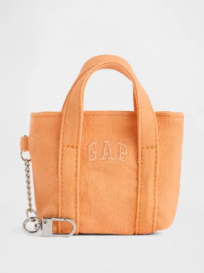 Gap Logo Tote Keychain Charm In Orange