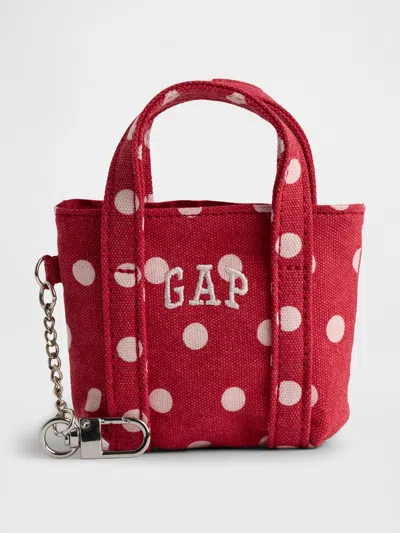 Gap Logo Tote Keychain Charm In Red