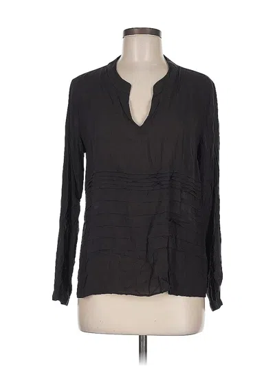 Pre-owned Gap Long Sleeve Blouse In Black