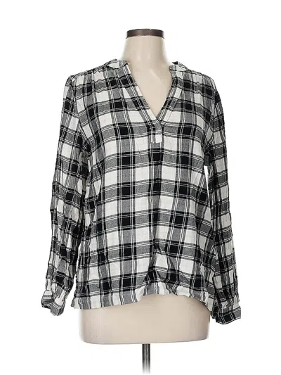 Pre-owned Gap Long Sleeve Blouse In Black