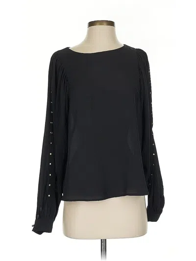 Pre-owned Gap Long Sleeve Blouse In Black