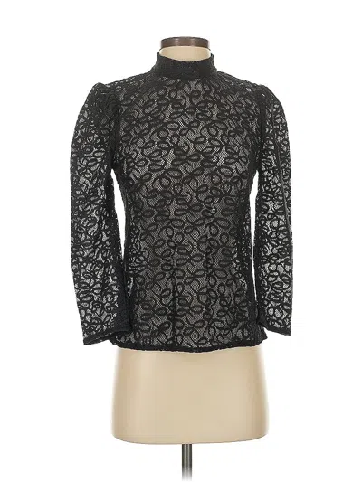 Pre-owned Gap Long Sleeve Blouse In Black