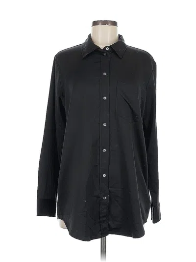 Pre-owned Gap Long Sleeve Blouse In Black
