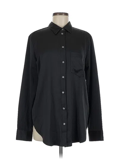 Pre-owned Gap Long Sleeve Blouse In Black