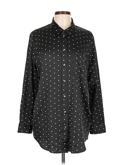 Pre-owned Gap Long Sleeve Blouse In Black