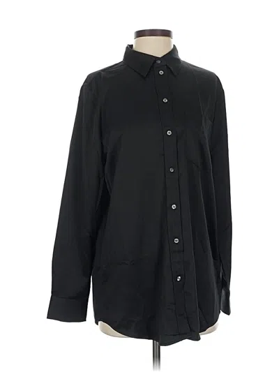 Pre-owned Gap Long Sleeve Blouse In Black