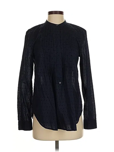Pre-owned Gap Long Sleeve Blouse In Black