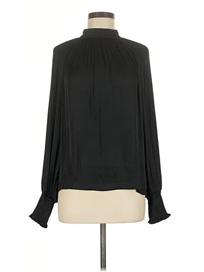 Pre-owned Gap Long Sleeve Blouse In Black