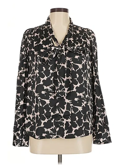 Pre-owned Gap Long Sleeve Blouse In Black