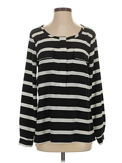 Pre-owned Gap Long Sleeve Blouse In Black