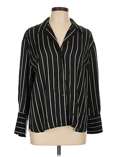 Pre-owned Gap Long Sleeve Blouse In Black