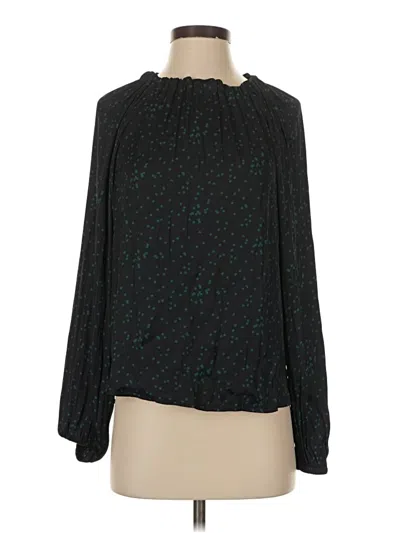 Pre-owned Gap Long Sleeve Blouse In Black