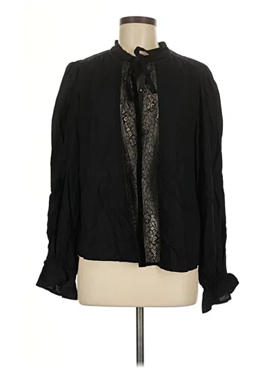 Pre-owned Gap Long Sleeve Blouse In Black