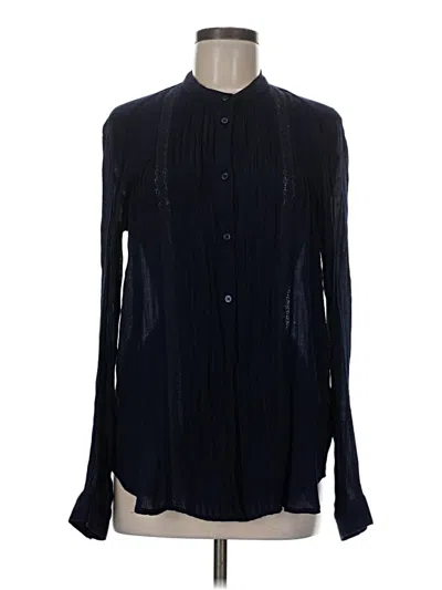 Pre-owned Gap Long Sleeve Blouse In Black
