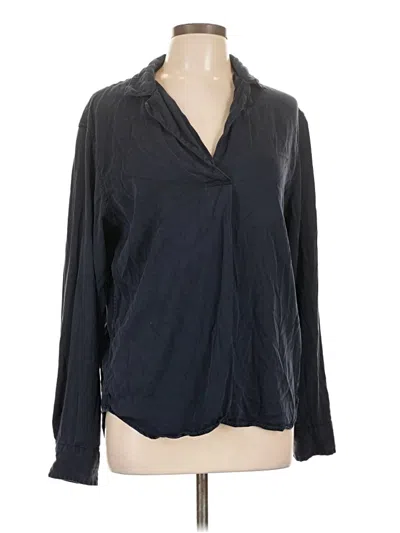 Pre-owned Gap Long Sleeve Blouse In Black