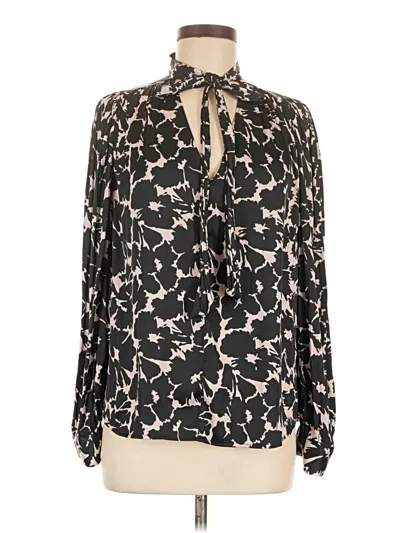 Pre-owned Gap Long Sleeve Blouse In Black