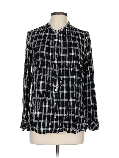 Pre-owned Gap Long Sleeve Blouse In Black