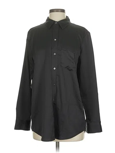Pre-owned Gap Long Sleeve Blouse In Black