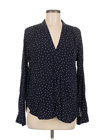Pre-owned Gap Long Sleeve Blouse In Black