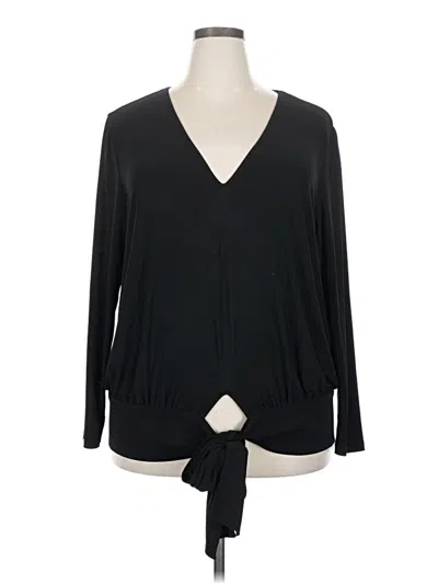 Pre-owned Gap Long Sleeve Blouse In Black