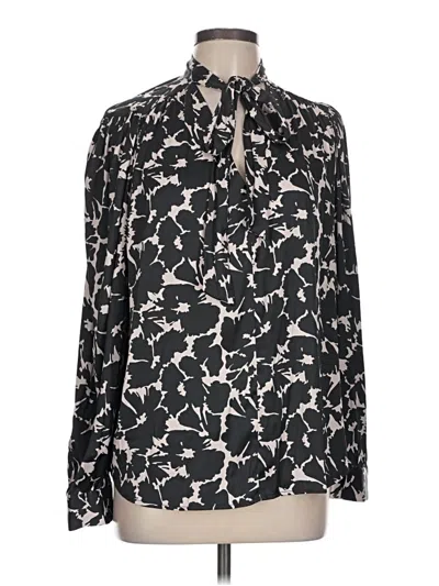 Pre-owned Gap Long Sleeve Blouse In Black