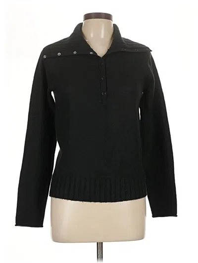 Pre-owned Gap Long Sleeve Blouse In Black