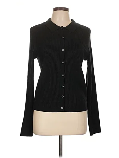 Pre-owned Gap Long Sleeve Blouse In Black