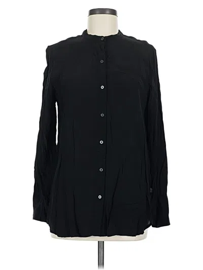 Pre-owned Gap Long Sleeve Blouse In Black