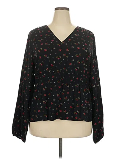 Gap Long Sleeve Blouse In Black