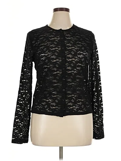 Pre-owned Gap Long Sleeve Blouse In Black