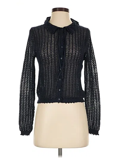 Pre-owned Gap Long Sleeve Blouse In Black