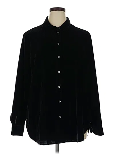 Pre-owned Gap Long Sleeve Blouse In Black