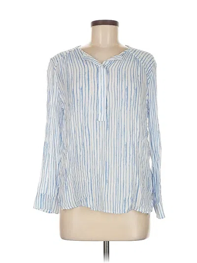 Pre-owned Gap Long Sleeve Blouse In Blue