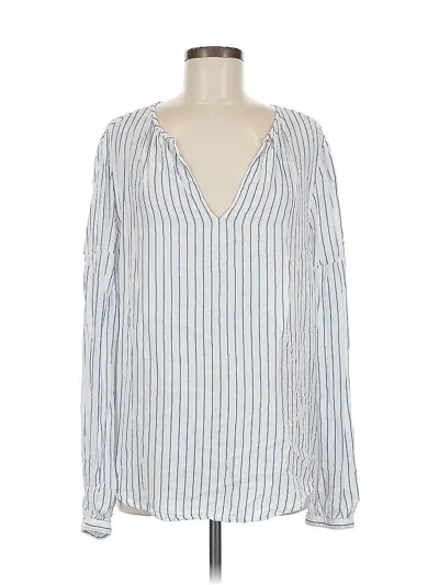 Pre-owned Gap Long Sleeve Blouse In Blue
