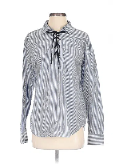 Pre-owned Gap Long Sleeve Blouse In Blue