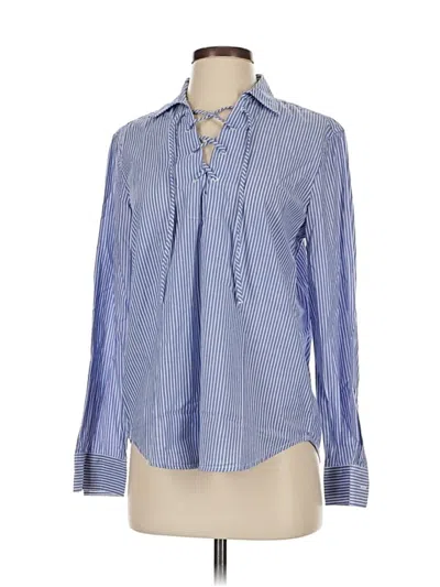 Pre-owned Gap Long Sleeve Blouse In Blue