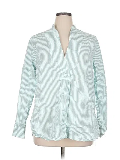 Pre-owned Gap Long Sleeve Blouse In Blue
