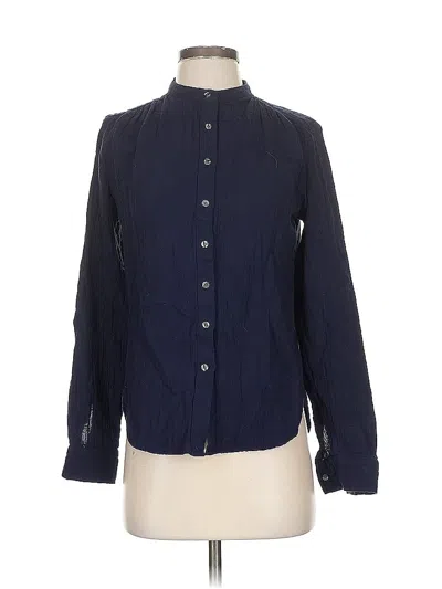 Pre-owned Gap Long Sleeve Blouse In Blue