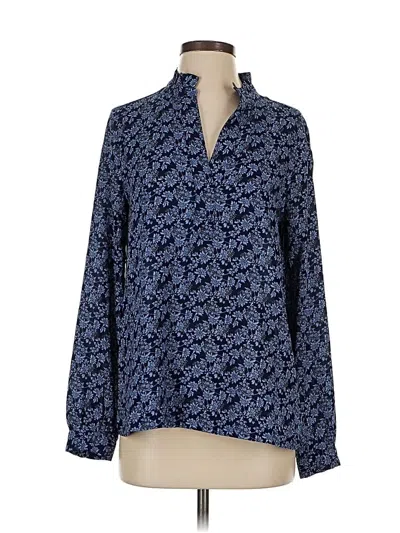 Pre-owned Gap Long Sleeve Blouse In Blue