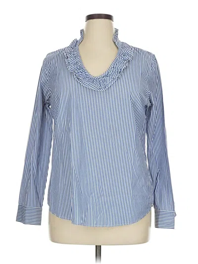 Pre-owned Gap Long Sleeve Blouse In Blue