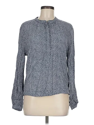 Pre-owned Gap Long Sleeve Blouse In Blue