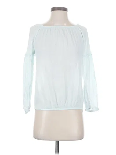 Pre-owned Gap Long Sleeve Blouse In Blue