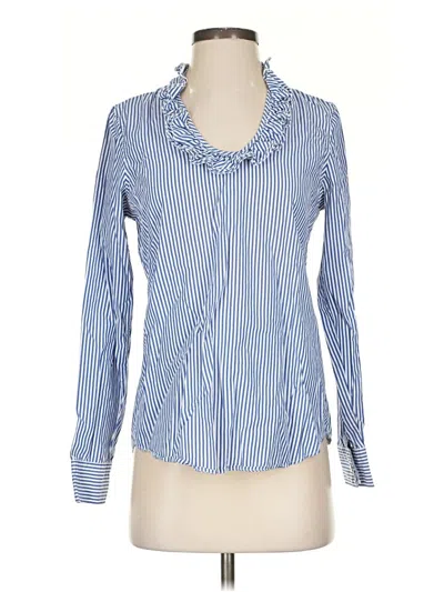Pre-owned Gap Long Sleeve Blouse In Blue