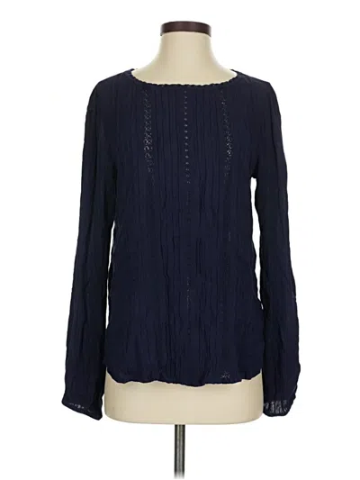 Pre-owned Gap Long Sleeve Blouse In Blue